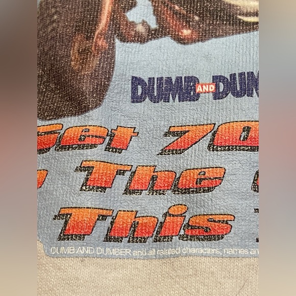 Vintage 1990s Dumb And Dumber Movie Promo Ringer T- - Picture 7 of 8